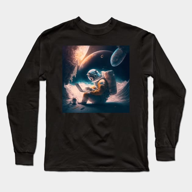 Content Creator in the Space Long Sleeve T-Shirt by Crafty Career Creations